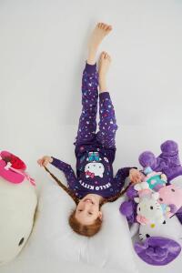 Kız Çocuk Kız Uzun Kol 100% Pamuklu Pijama Takımı - 2