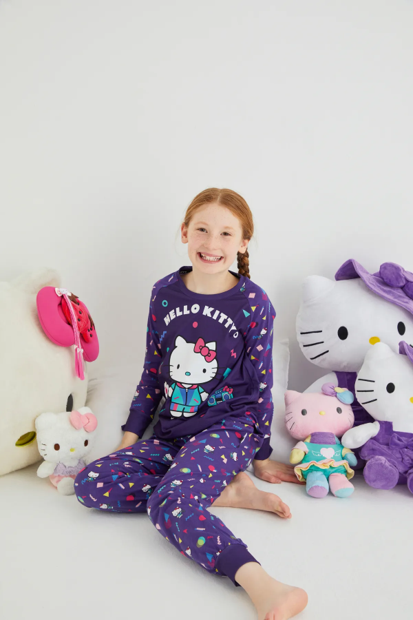 Kız Çocuk Kız Uzun Kol 100% Pamuklu Pijama Takımı - 4