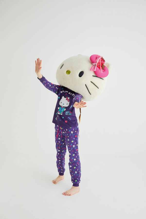 Kız Çocuk Kız Uzun Kol 100% Pamuklu Pijama Takımı - 1