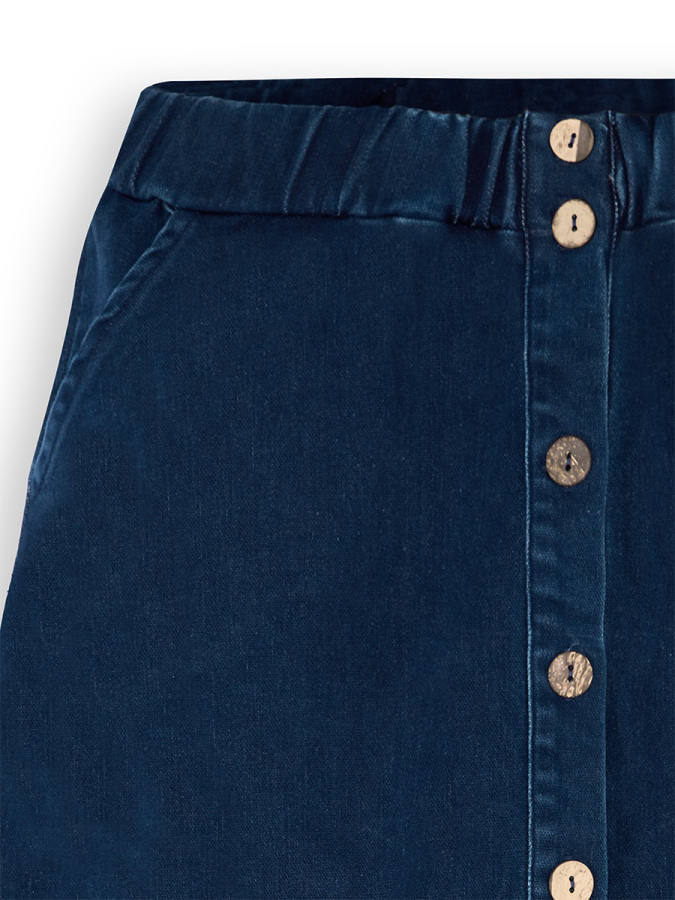 Kız Çocuk Midi Boy Denim Etek - 5