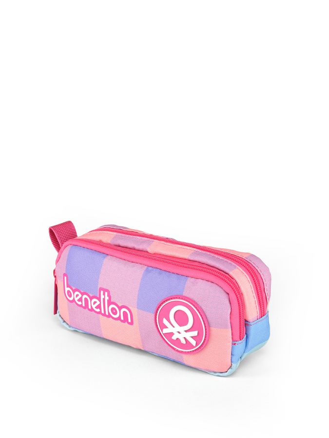 Kız Çocuk Pembe Benetton Yazılı Çift Gözlü Kalem Kutusu - 2
