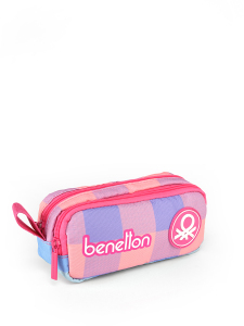 Kız Çocuk Pembe Benetton Yazılı Çift Gözlü Kalem Kutusu - 3