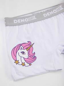 Kız Çocuk Pembe-Beyaz 2 Adet Boxer Takım - 4
