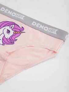 Kız Çocuk Pembe-Beyaz-Mint 3 Adet Külot Takım - 5