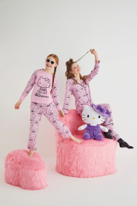 Kız Çocuk Pembe Kız Uzun Kol Pamuklu Pijama Takımı - 6