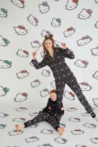 Kız Çocuk Siyah Kız Uzun Kol Pamuklu Pijama Takımı - 3