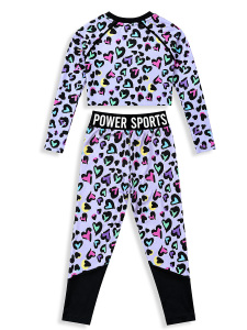 Kız Çocuk Spor Takımı Leopar Desen – Crop Üst ve Sporcu Tayt (6-11 Yaş) - 5