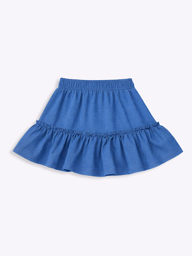 Kız Çocuk Takım Çiçekli Crop Top Etek Takım İlkbahar Yaz 4-10 Yaş - 7