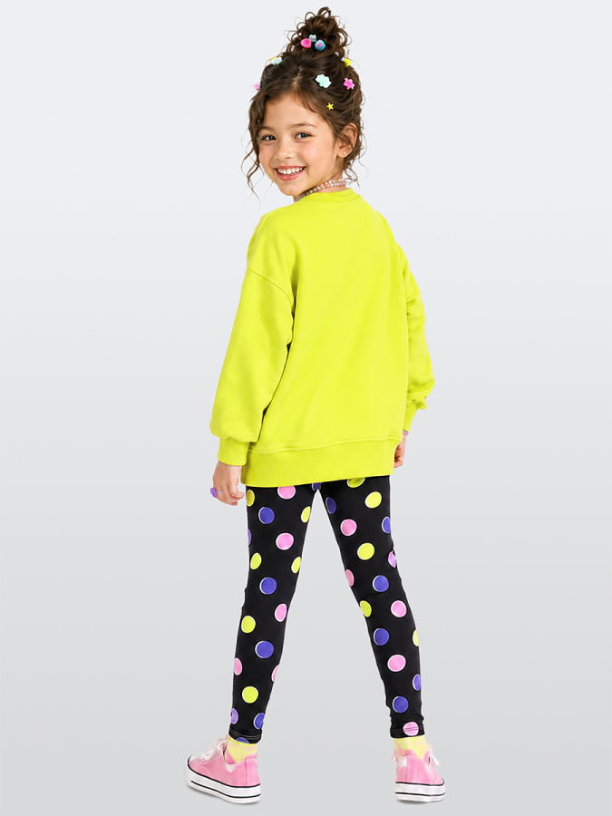 Kız Çocuk Takım Unicorn Sweatshirt - Puantiye Tayt Takım (4-10 Yaş) - 2