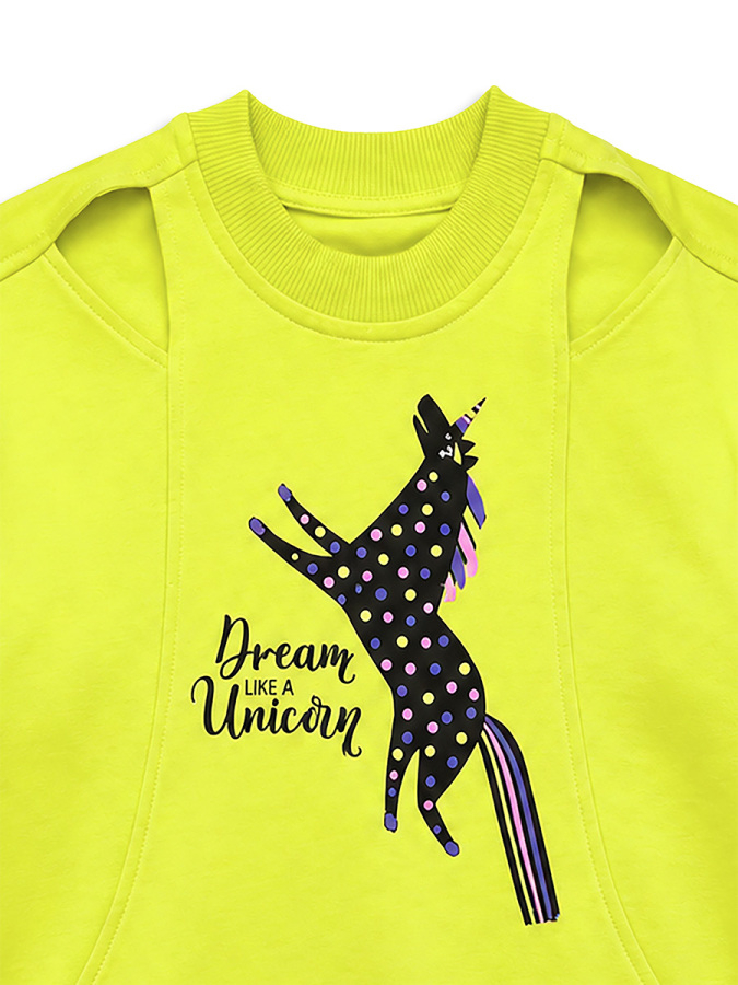 Kız Çocuk Takım Unicorn Sweatshirt - Puantiye Tayt Takım (4-10 Yaş) - 7