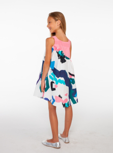 Kolsuz Rahat Kalıp Kız Çocuk Elbise - 3