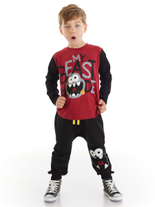 Komik Surat Erkek Çocuk Pantolon Takım - Denokids