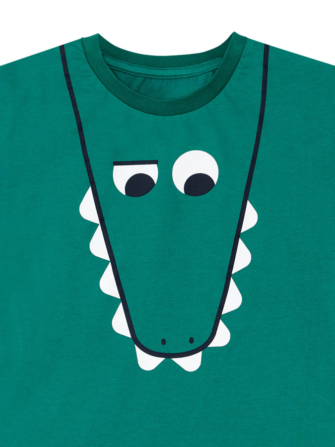 Komik Timsah Erkek Çocuk Yazlık T-shirt Cepli Kapri Şort Takım - 9