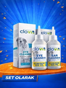 Köpek Kulak ve Göz Temizleme Bakım Seti 2’li - Clovit