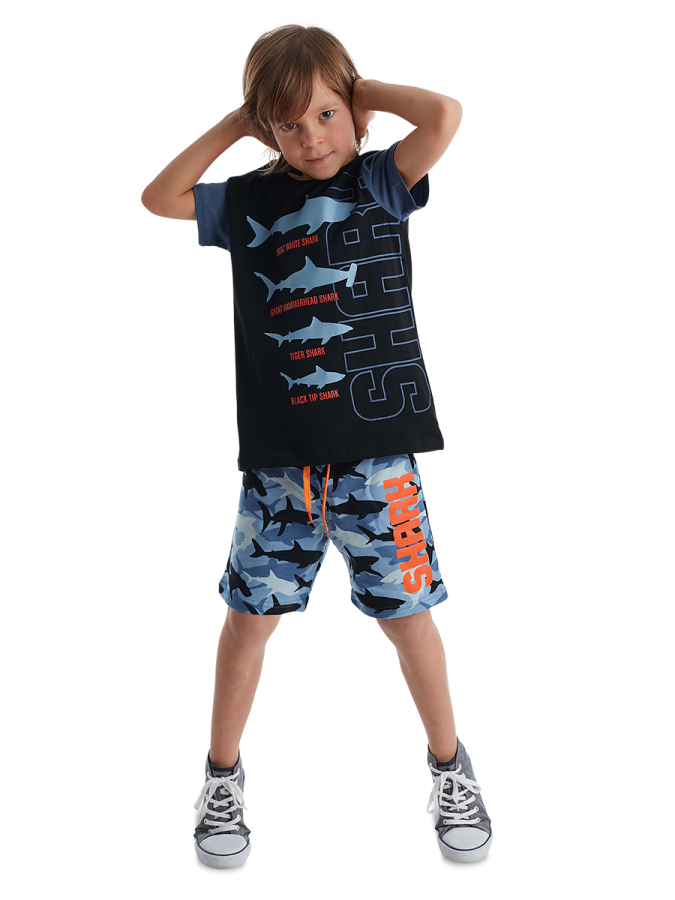 Köpekbalığı Erkek Çocuk T-shirt Şort Takım - 6