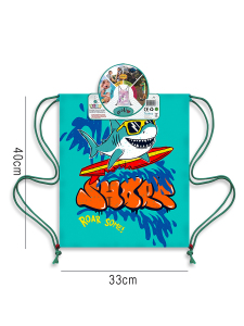 Köpekbalığı Su Geçirmez Erkek Çocuk İpli Sırt - Plaj Çantası - 2