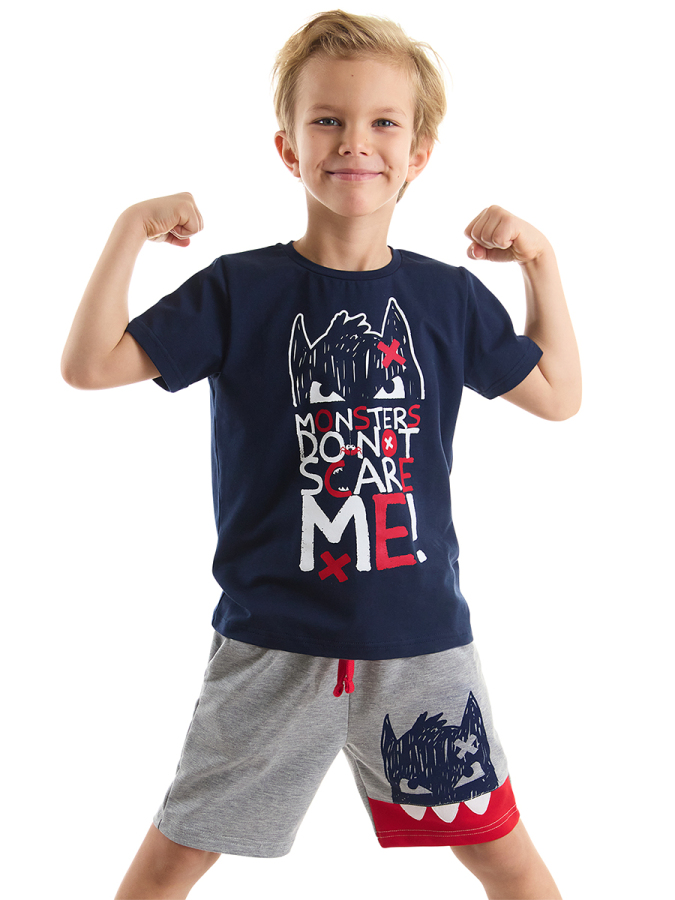Korkusuz Erkek Çocuk T-shirt Şort Takım - 1