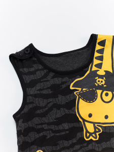 Korsan Dinozor Erkek Çocuk Kamuflaj Tulum - 6