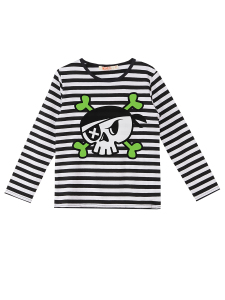 Korsan Kafa Çizgili Erkek Çocuk Kışlık T-shirt Pantolon Takım - 8