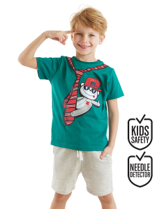 Kravat Koala Erkek Çocuk T-shirt Şort Takım - Denokids