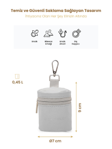 Krem PaciPal Astarlı Emzik Saklama Çantası - 2