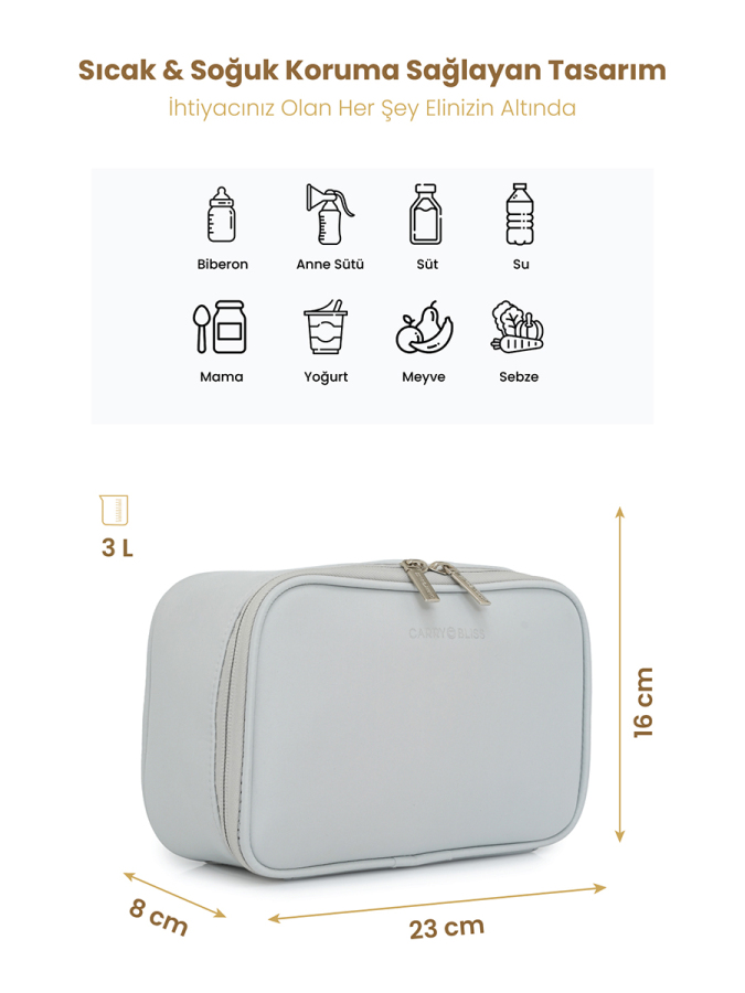 Krem ThermaPouch Mama ve Atıştırmalık Çantası - 2