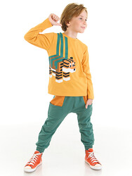 Kübik Kaplan Erkek Çocuk T-shirt Pantolon Takım - Thumbnail