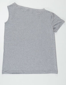 Gri Kuğu Tek Kol Kız Çocuk Yazlık Penye Elbise - 4