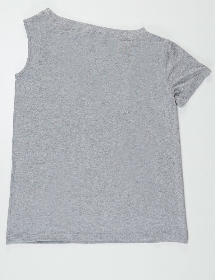 Gri Kuğu Tek Kol Kız Çocuk Yazlık Penye Elbise - 4