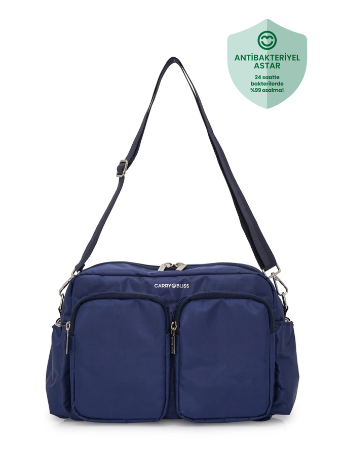 Lacivert DuoPack Çok Gözlü Anne Bebek Çantası - 1