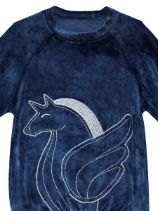 Lacivert Kadife Unicorn Kız Çocuk Eşofman Takım - 9