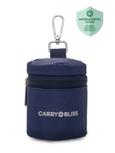 Lacivert PaciPal Astarlı Emzik Saklama Çantası - Carry Bliss