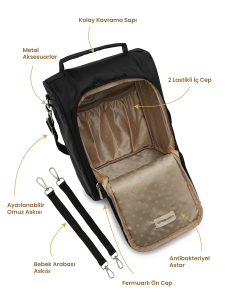 Lacivert SnapPack Fonksiyonlu Çapraz Anne Çantası - 3