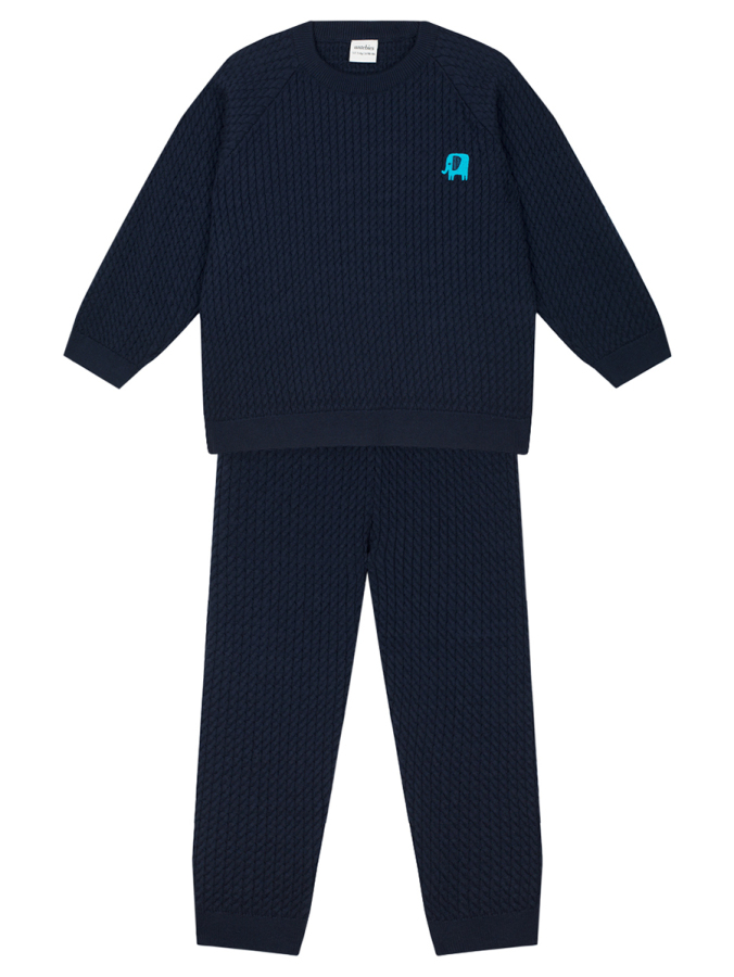 Lacivert Triko Erkek Çocuk Eşofman Takımı - 1