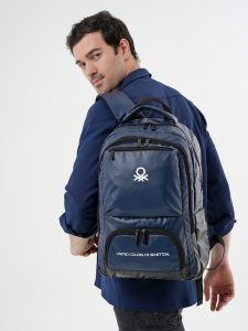 Lacivert Unisex Günlük Kullanım Sırt Çantası - 1