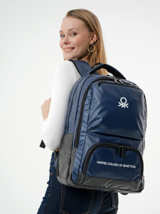 Lacivert Unisex Günlük Kullanım Sırt Çantası - 3