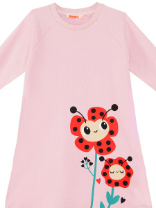 Lady Bug Flower Girl Pink Dress - 4
