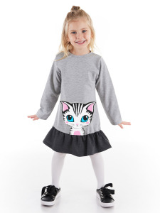 Lady Cat Kız Çocuk Elbise - Denokids