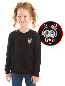 Ladybug Girl Black Sweatshirt - 3