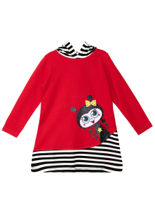 Ladybug Hoodied Red Dress - 3