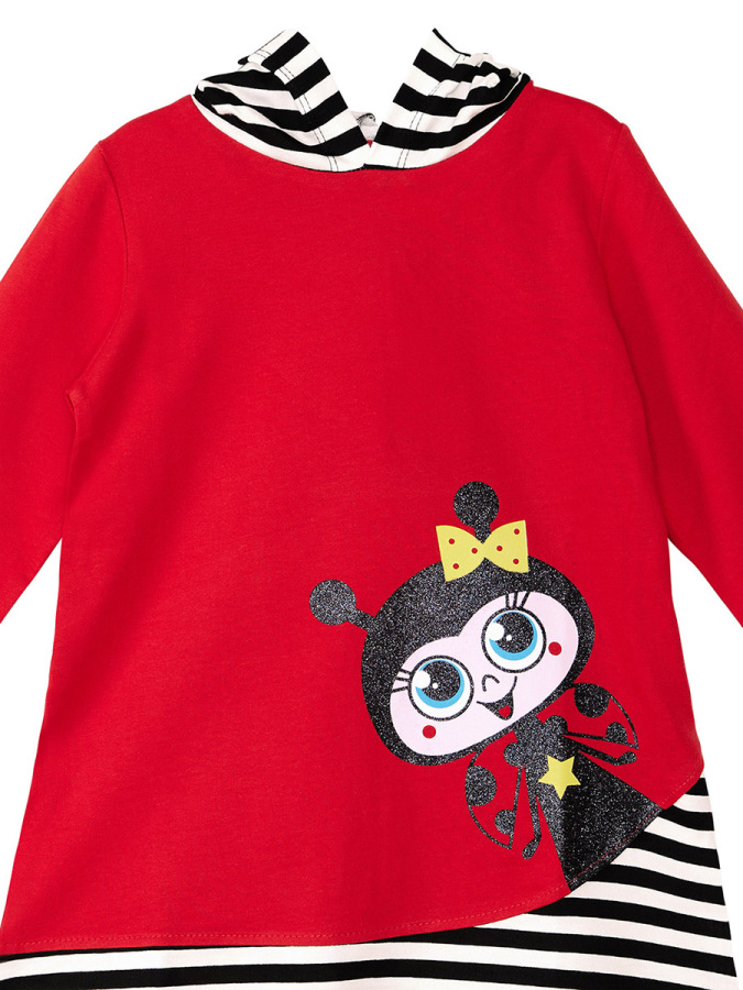 Ladybug Hoodied Red Dress - 5