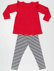 Ladybug Red Tunic Striped Leggings Set - 4