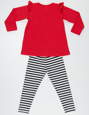 Ladybug Red Tunic Striped Leggings Set - 4