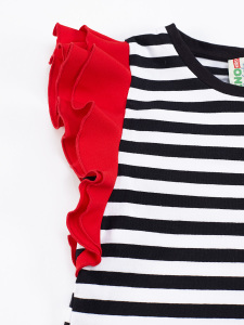 Ladybug Striped Girl Dress - 5