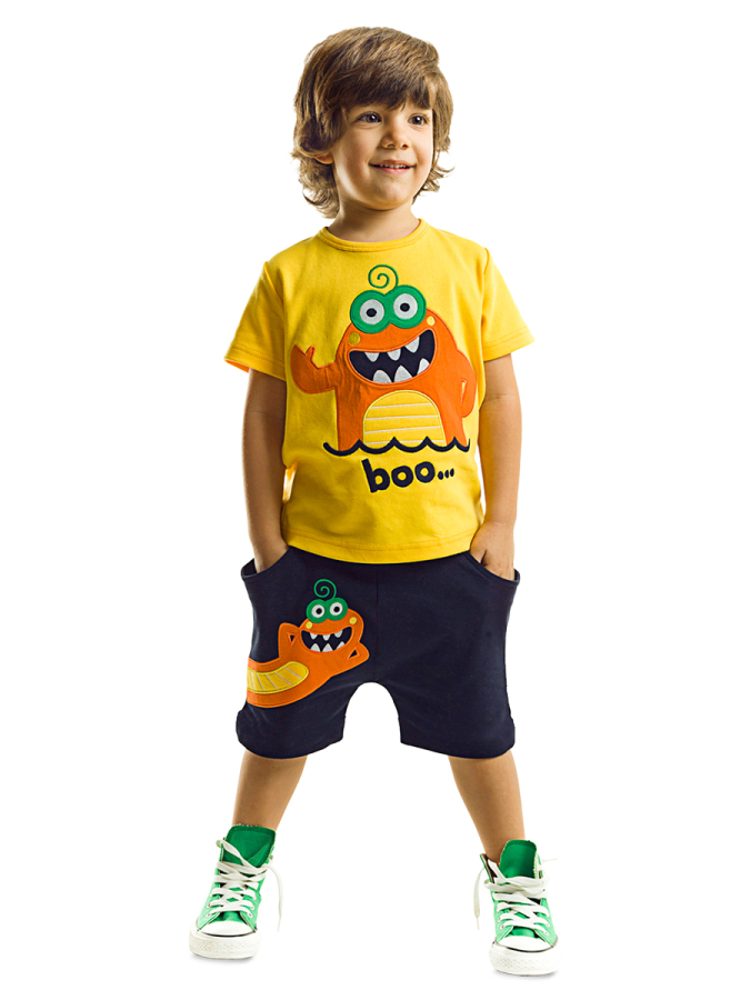 Lake Monster Erkek Çocuk T-shirt Şort Takım - 1