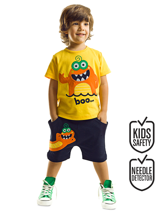 Lake Monster Erkek Çocuk T-shirt Şort Takım - 1