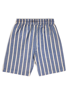 Erkek Çocuk Takım Motosiklet Baskılı %100 Pamuk T-Shirt Çizgili Dokuma Şort Yazlık Takım - 9