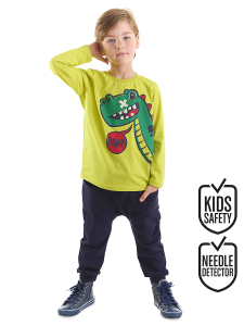 Lazy Dino Boy T-shirt&Pants Set - Denokids