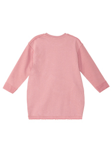 Pembe Leopar Cepli Uzun Kollu Kız Çocuk Elbise - 4