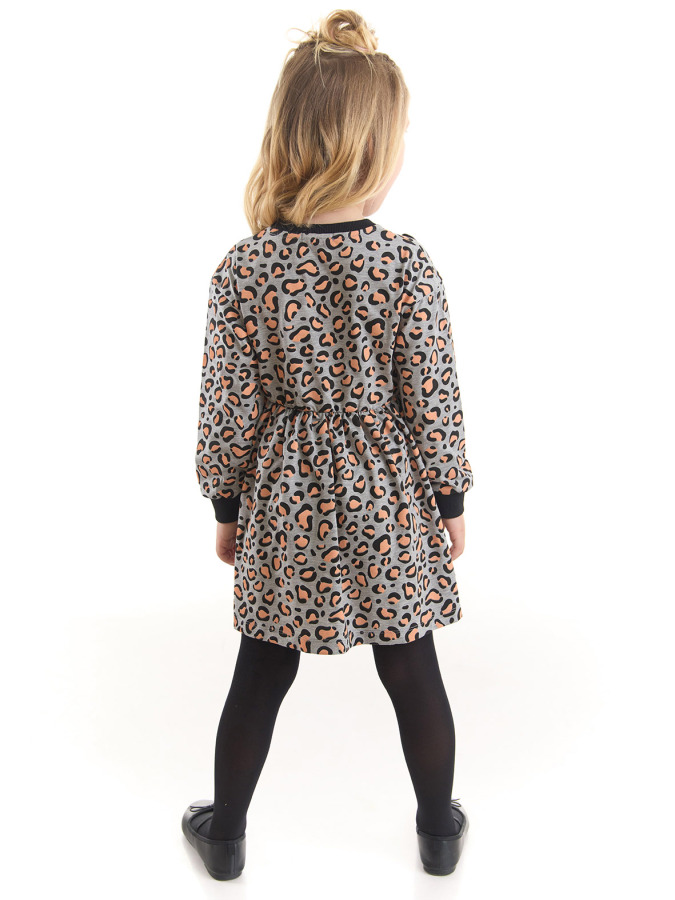 Leopard Grey Girl Dress - 2